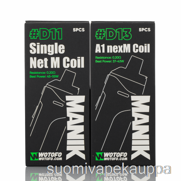 Vape Kauppa Wotofo Manik Vaihtokelat D15 Clapton Mesh Coils